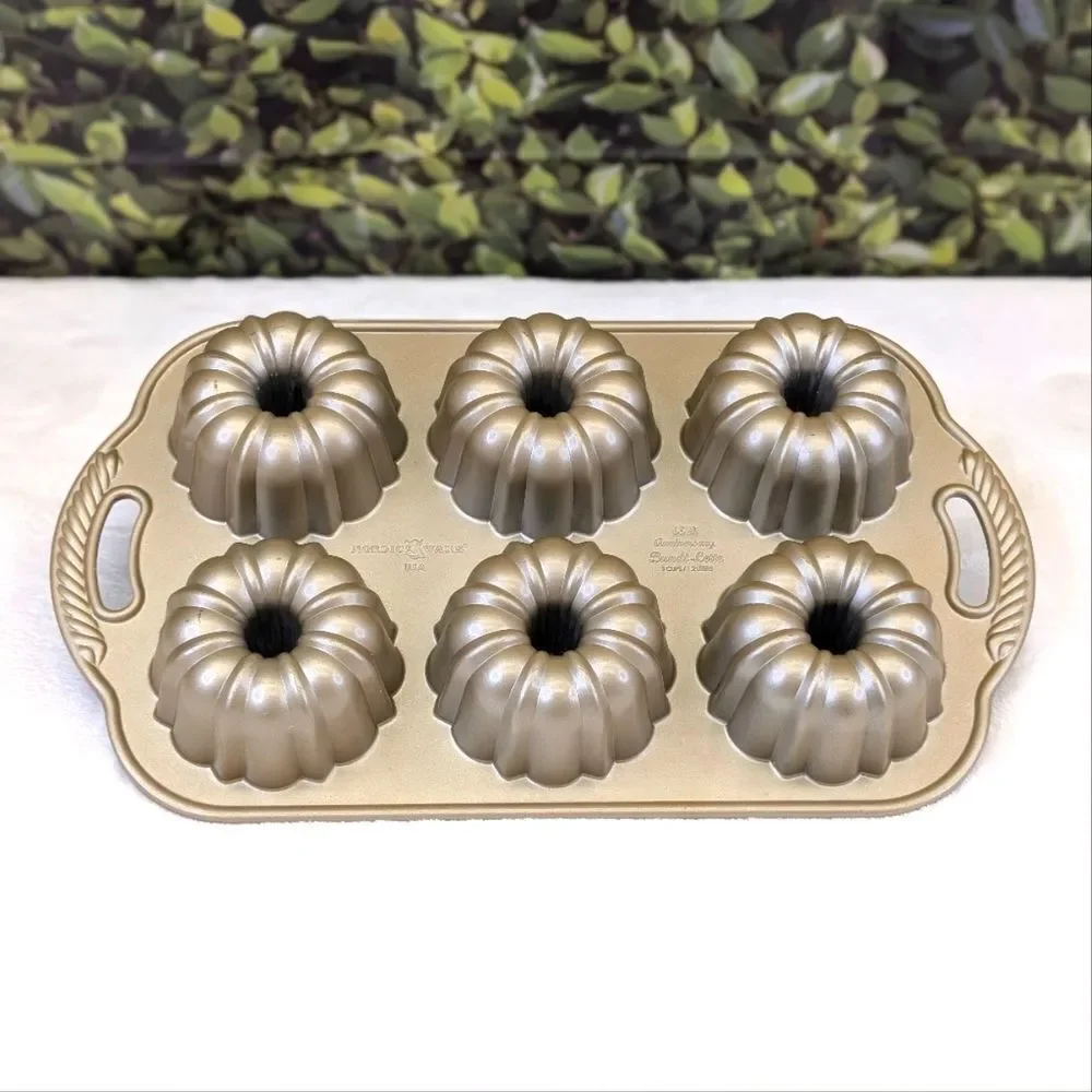 Nordic Ware Cast Aluminum Nonstick 65th Anniversary Bundtlette Cake Pan